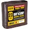 Core Tarps Heavy Duty Tarp, 100 ft L x 0.5 mm H x 50 ft W, 20 Mil, Brown/Black, Polyethylene CT-702-50X100 - alternate 1